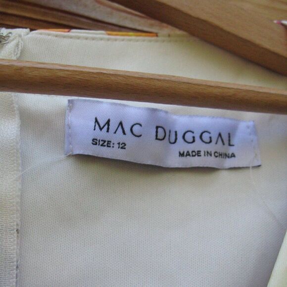 Mac Duggal 68107 Womens Floral Cut-Out Ruffle Sleeve Dress Gown - Picture 14 of 16